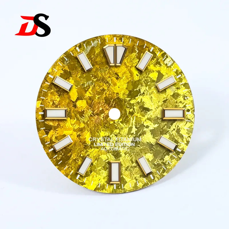 28.5mm Ice Crystal Titanium Dial Blue Lume NH35 Movement