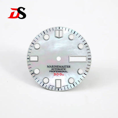 Mother shellfish Marinemaster Dial 28.5mm MOD BGW9 C3 Lume NH35NH36 Movement No Tick Mark
