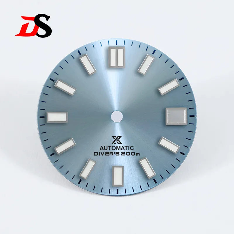 28.5mm Sunburst X Dial Blue Lume Small for NH35 Movement Watch Accessories