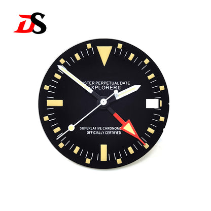 28.5mm Retro Dial Vintage Watch EXP II Green Lume NH35 NH36 Movement Custom Logo Text