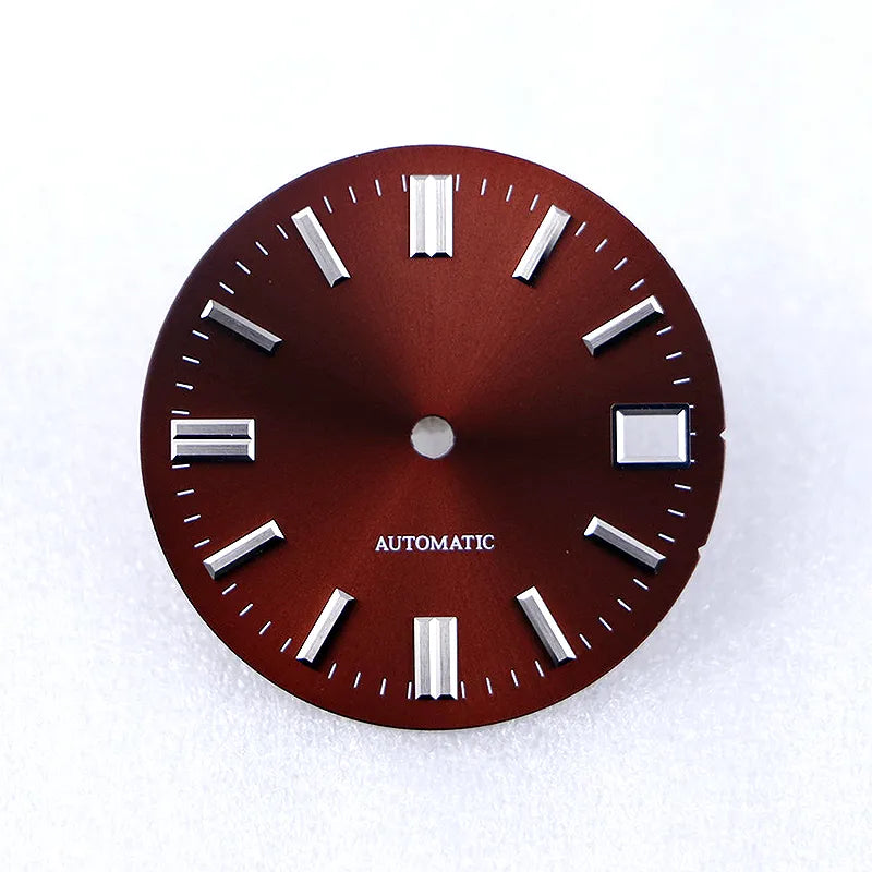 28.5mm Watch Dial Classic Sunburst Dial No Lume NH35 Movement