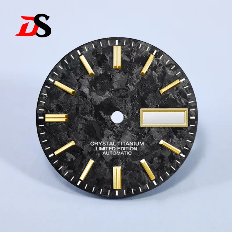 Ice Crystal Titanium Dial 28.5mm DAY DATE No Lume NH35 NH36 Movement