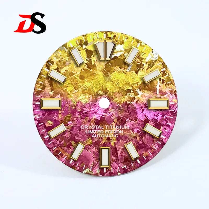 28.5mm Ice Crystal Titanium Dial Blue Lume NH35 Movement