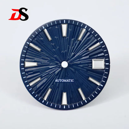 Gradient Wood Grain 28.5mm Dial Blue Lume for NH35/NH38 Movement 3 O'clock Date/no Date
