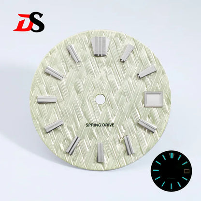 28.5mm Ice Forests Dial Blue Lume NH34 NH35 Movement No Lume No Tick Mark