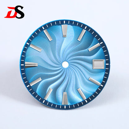 Guilloche Dial 28.5mm No Lume Sterile NH35NH34NH38 Movement 3 O'clock/6 O'clock/no Date