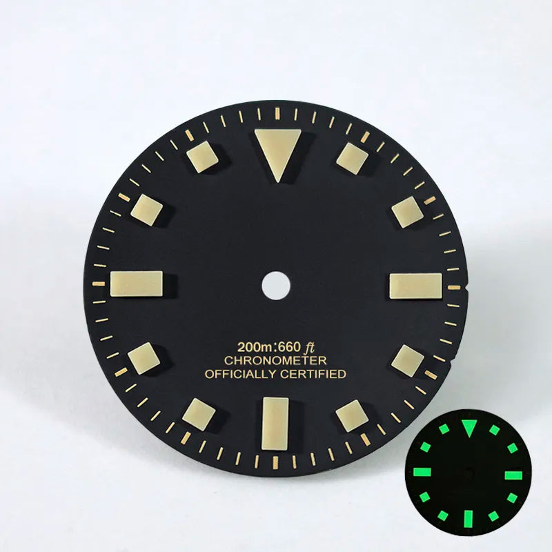 28.5mm Retro Matte 50 Layers BGW9 C3 Lume NH35 NH36 Movement SKX007 No Date