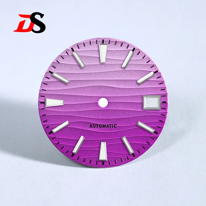 28.5mm Wave Dial Blue Lume NH35 NH34 Movement