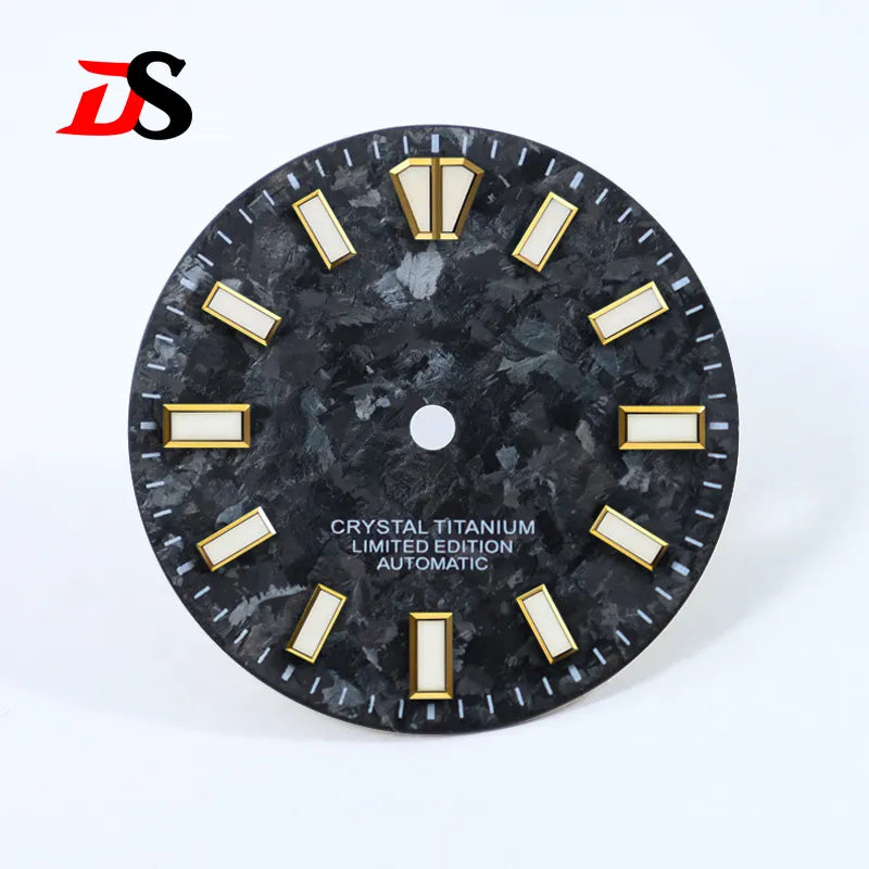 28.5mm Ice Crystal Titanium Dial Blue Lume NH35 Movement