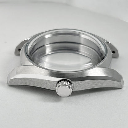 38mm 62GS Case Classic Bubble Dome Glass AR Fit NH34 NH38 28.5mm Dial Steel Screw Crown 10ATM