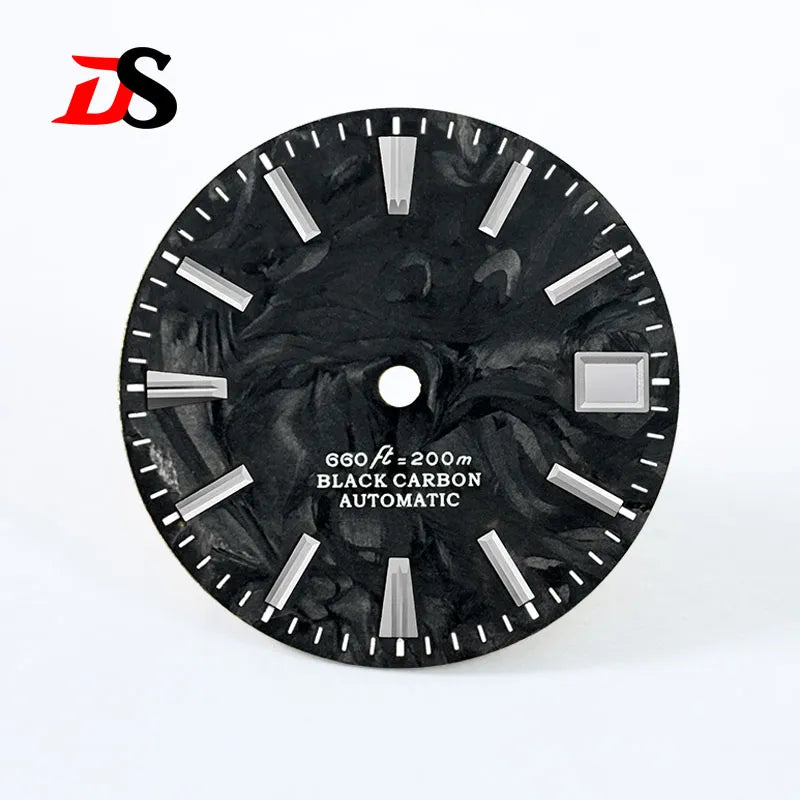 28.5mm Dial Lava Carbon Fiber No Lume for NH35 NH38 Movement