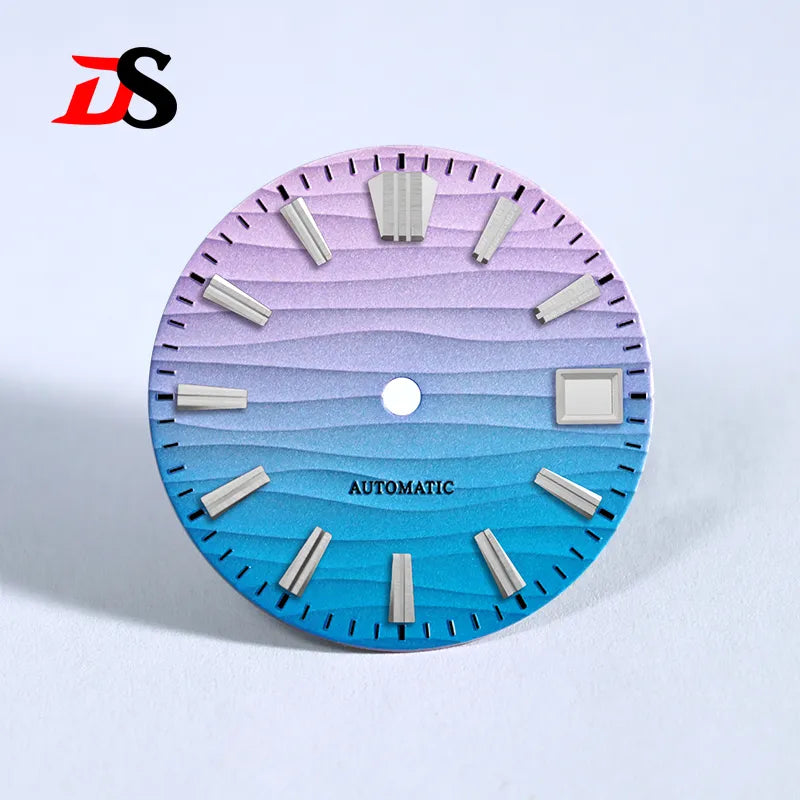 GS 28.5mm Sea Wave Dial No Lume Date NH35 NH34 Movement