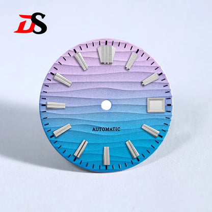 GS 28.5mm Sea Wave Dial No Lume Date NH35 NH34 Movement