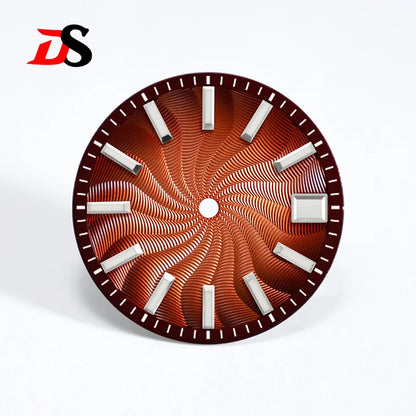 Guilloche Dial Smoked Series 28.5mm NH35 NH38 Movement No Date 3 O'clock/6 O'clock