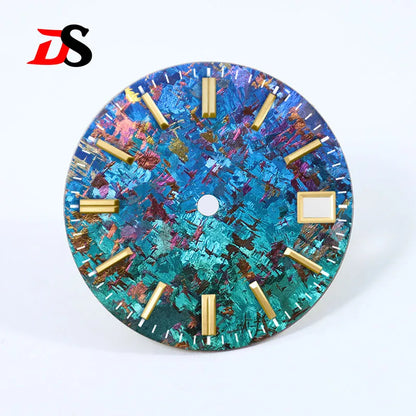 Gradient Blue Purple Dial Crystal Titanium Texture 28.5mm NO Lume NH35 Movement