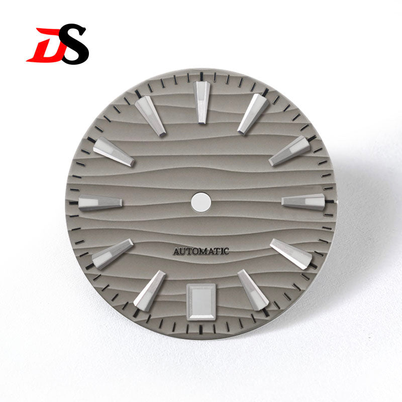 6 O'clock Date 28.5mm Wave Dial Green/Blue Lume NH35NH34