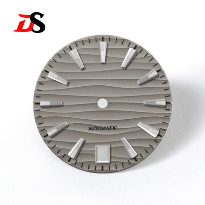 6 O'clock Date 28.5mm Wave Dial Green/Blue Lume NH35NH34