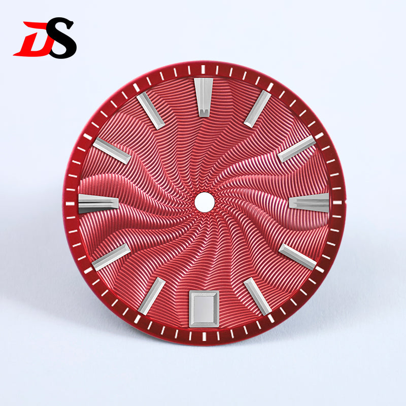 Guilloche Dial 28.5mm No Lume Sterile NH35NH34NH38 Movement 3 O'clock/6 O'clock/no Date