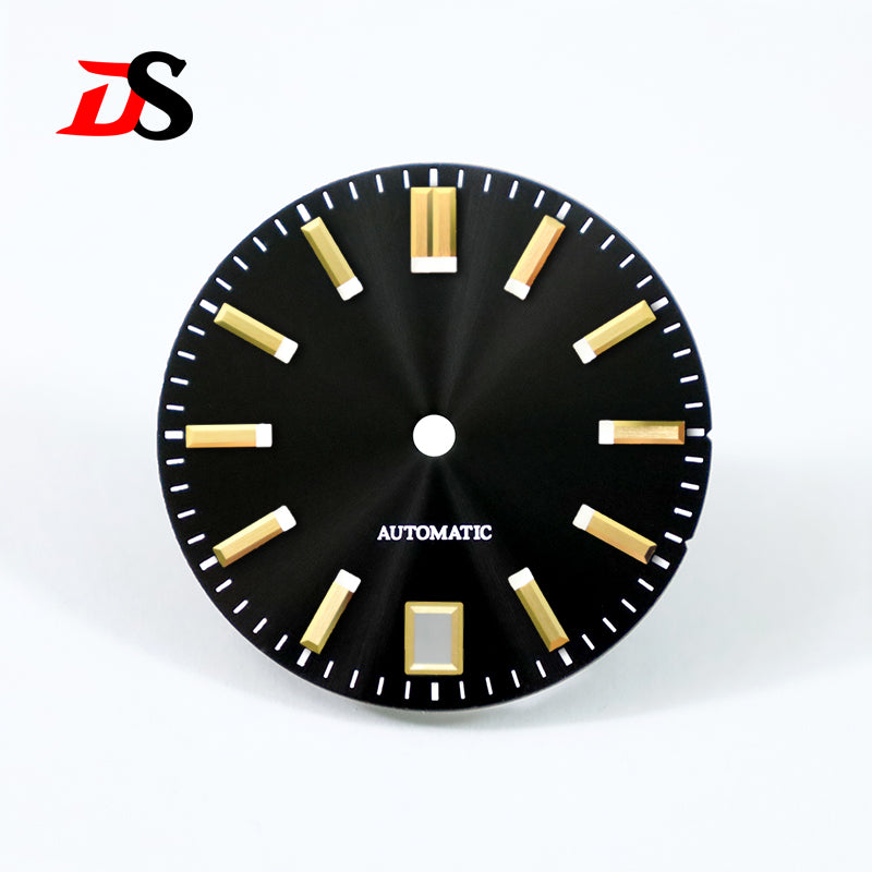 Sunburst Dial 6 O 'clock Date NH35 28.5mm No Lume/blue Lume