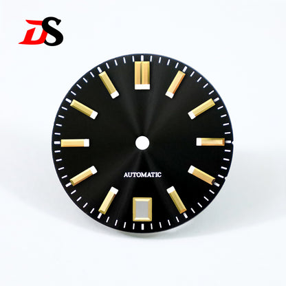 Sunburst Dial 6 O 'clock Date NH35 28.5mm No Lume/blue Lume