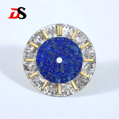 Natural 28.5mm Dial Tiger's Eye Stone Ice Crystal Stone Dial Creative Stitching High-quality NH38 Movement No Date
