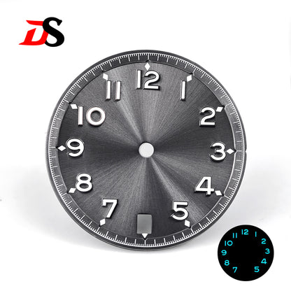 In Stock-No Text Foregoer Dial Blue Lume 28.5mm Number NH35 Dial