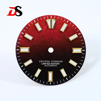 28.5mm Ice Crystal Titanium Dial Blue Lume NH35 Movement