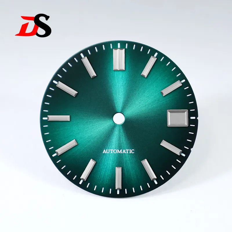 28.5mm Sunburst Matte Black Dial No Lume for NH38 NH35 Automatic Movement