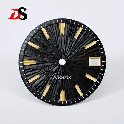 Gradient Wood Grain GS 28.5mm Dial No Lume for NH35/NH38 Movement 3 O'clock Date/no Date