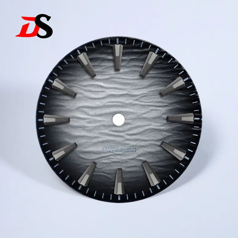 28.5mm Gradient Wave Pattern Dial Blue Lume for NH35/NH38 Movement