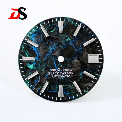 28.5mm Dial Lava Carbon Fiber No Lume for NH35 NH38 Movement