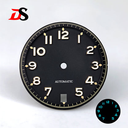 In Stock-Foregoer Dial Blue Lume 28.5mm Number NH35 Dial