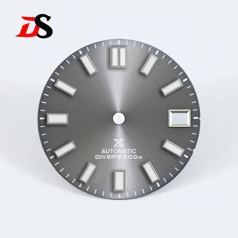 28.5mm 62mas Sunburst X Dial Blue Lume Small for NH35 Movement Watch Accessories