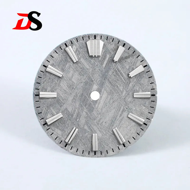 Natural 28.5mm Grey Meteorite Dial No Lume NH35 NH38 Movement No Date Dial