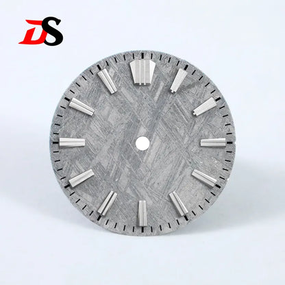Natural 28.5mm Grey Meteorite Dial No Lume NH35 NH38 Movement No Date Dial