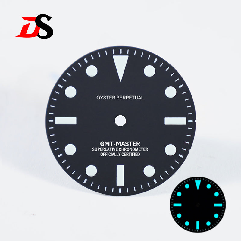 Matte Dial NH34 GMT-MASTER Lume Layer Date No Date Blue Lume GMT 28.5mm