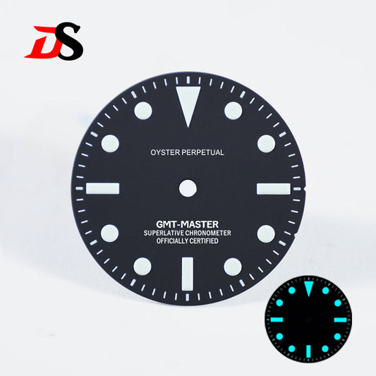 Matte Dial NH34 GMT-MASTER Lume Layer Date No Date Blue Lume GMT 28.5mm