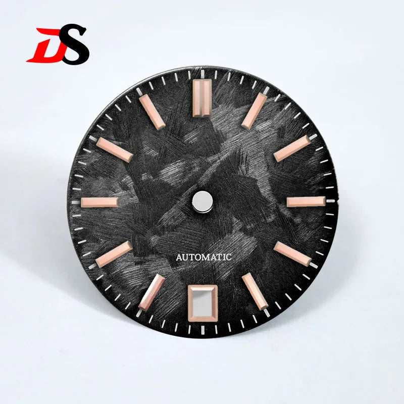 New 28.5mm 6 O'clock Date Dial No Lume Sakura Purple Pink for NH35 Movement SKX007