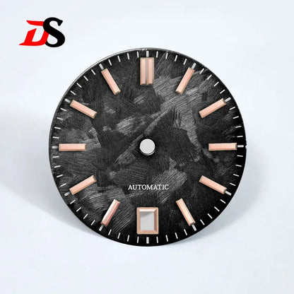 New 28.5mm 6 O'clock Date Dial No Lume Sakura Purple Pink for NH35 Movement SKX007