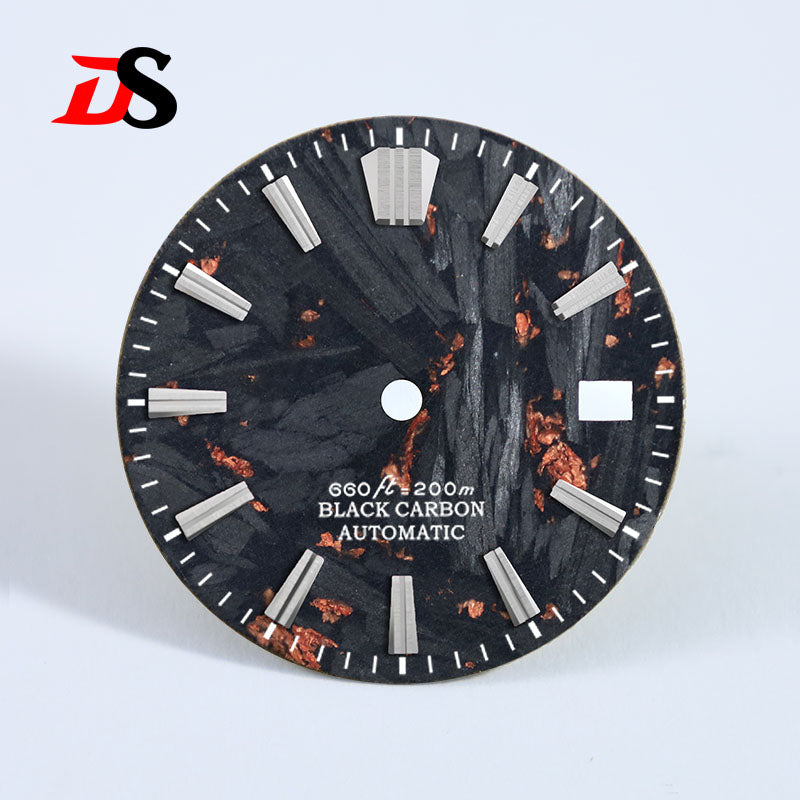 GS Carbon Fiber Dial No Lume High Quality for MIYOTA 9015 /ETA2824 Movement 28.5MM