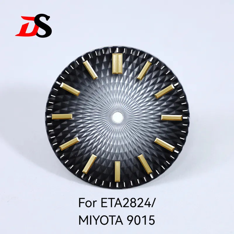 Pineapple Face Dial Gold Index 28.5mm Dial No Lume Suitable for NH35 NH38 ETA2824/MIYOTA 9015 Movement No Date