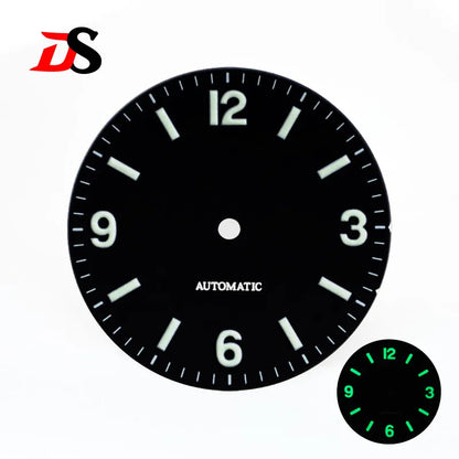 28.5mm Retro EXPII Blue Lume Matte Dial Custom Logo Text