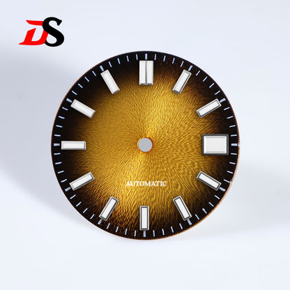 28.5mm Invisible Texture Blue Lume NH35 Movement Multiple Colors Sunburst