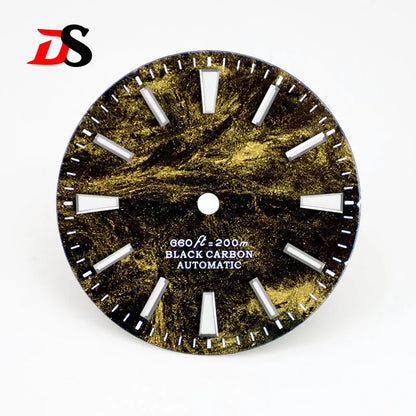 28.5mm Dial Rich Color Carbon Fiber Dial BGW9 Lume for NH35 Movement No date/3o'clock date