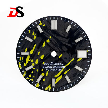 Colorful Graffiti Carbon Fiber Dial Color Ink Date Blue Lume