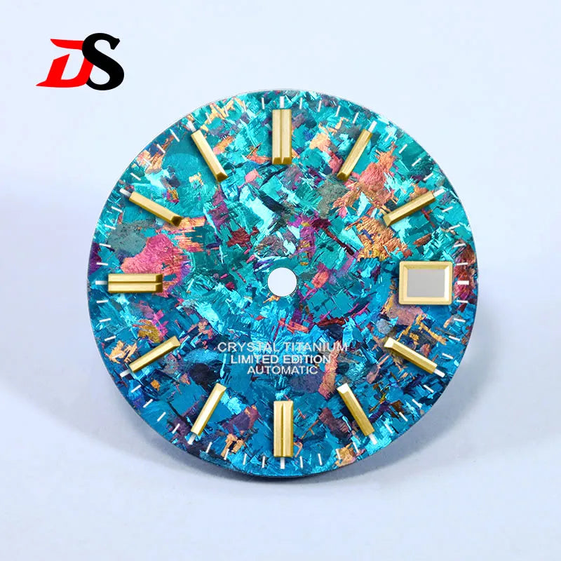 28.5mm Dial Crystal Titanium Text Dial Chaotic Texture No Lume NH35 Movement