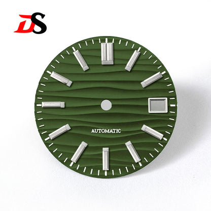 Sea Wave Dial 3 O 'clock Date No Lume/blue lume NH35NH36