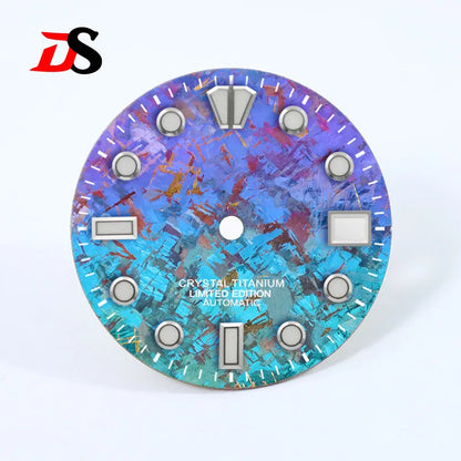 28.5mm Dial Crystal Titanium Text Dial Chaotic Texture BGW9 C3 Lume NH35 Movement