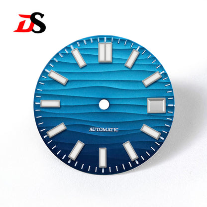 Wave Dial 3 o'clock strip index BGW9/Blue Lume NH35 28.5mm NH34