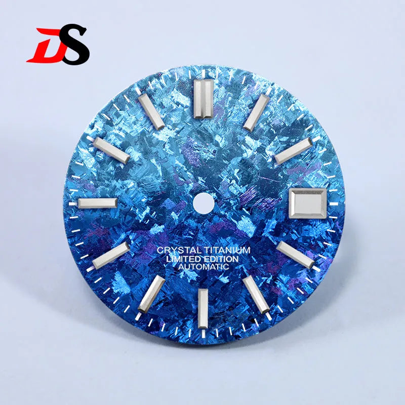 Crystal Titanium Text Dial Chaotic Texture 28.5mm Dial No Lume NH35 Movement